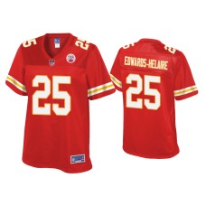 Women's Kansas City Chiefs #25 Clyde Edwards-Helaire Red Pro Line Jersey