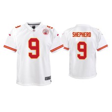 Youth Kansas City Chiefs #9 Darrius Shepherd White Game Jersey