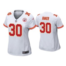 Women's Kansas City Chiefs #30 Deandre Baker White Game Jersey