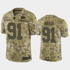 Men's Kansas City Chiefs #91 Derrick Nnadi Nike Salute to Service Jersey - Camo