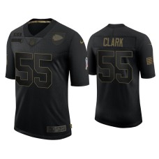 Men's Kansas City Chiefs #55 Frank Clark Black 2020 Salute To Service Limited Jersey