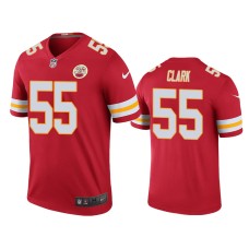 Men's Kansas City Chiefs #55 Color Rush Legend Frank Clark Red Jersey