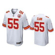 Men's Kansas City Chiefs #55 Frank Clark White Game Jersey