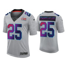 Men's Kansas City Chiefs #25 Clyde Edwards-Helaire Gray Super Bowl LVI Limited Jersey