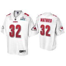 Men's Kansas City Chiefs #32 Tyrann Mathieu Super Bowl LIV Champions White Jersey