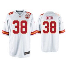 Men's Kansas City Chiefs #38 L'Jarius Sneed White Game Jersey