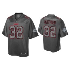 Men's Kansas City Chiefs #32 Tyrann Mathieu Static Fashion Heather Charcoal Jersey