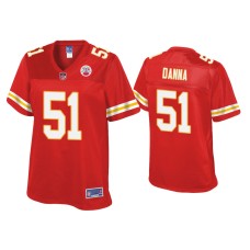 Women's Kansas City Chiefs #51 Michael Danna Red Pro Line Jersey