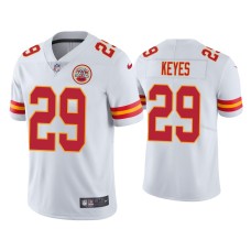 Men's Kansas City Chiefs #29 Vapor Limited Thakarius Keyes White Jersey