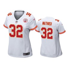 Women's Kansas City Chiefs #32 Tyrann Mathieu White Game Jersey