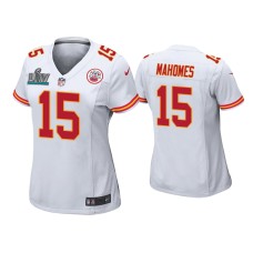 Women's Kansas City Chiefs #15 Patrick Mahomes Super Bowl LIV White Game Jersey