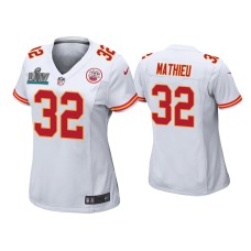 Women's Kansas City Chiefs #32 Tyrann Mathieu Super Bowl LIV White Game Jersey