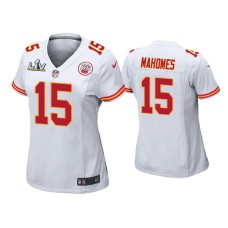 Women's Kansas City Chiefs #15 Patrick Mahomes Super Bowl LV White Game Jersey