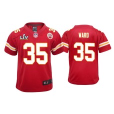 Youth Kansas City Chiefs #35 Charvarius Ward Super Bowl LV Red Game Jersey