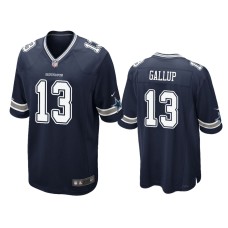 Men's Dallas Cowboys #13 Navy Michael Gallup Nike Game Jersey