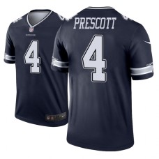 Men's Dallas Cowboys #4 Dak Prescott Navy Nike legend color rush Jersey