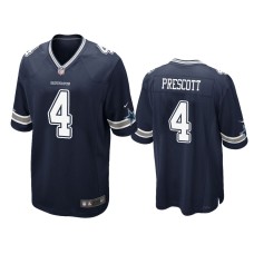 Men's Dallas Cowboys #4 Navy Dak Prescott Nike Game Jersey