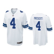 Men's Dallas Cowboys #4 White Dak Prescott Nike Game Jersey