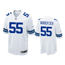 Men's Dallas Cowboys #55 White Men's Leighton Vander Esch Nike Game Jersey