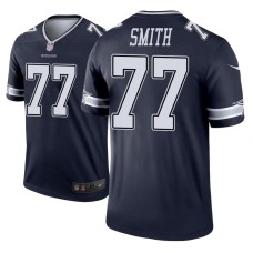 Men's Dallas Cowboys #77 Tyron Smith Navy Nike legend color rush Jersey