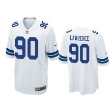 Men's Dallas Cowboys #90 White Men's DeMarcus Lawrence Nike Game Jersey