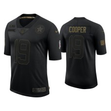 Men's Dallas Cowboys #19 Amari Cooper Black 2020 Salute to Service Limited Jersey