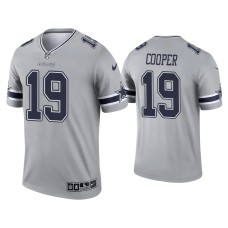 Men's Dallas Cowboys #19 Amari Cooper Gray Inverted Legend Jersey