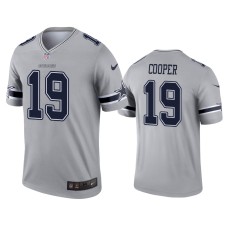 Men's Dallas Cowboys #19 Amari Cooper Gray Inverted Legend Jersey