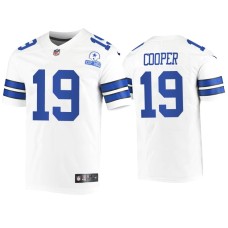 Men's Dallas Cowboys #19 Amari Cooper White 60th Season Vintage Jersey