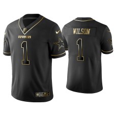 Men's Dallas Cowboys #1 Golden Edition Vapor Limited Cedrick Wilson Black Jersey