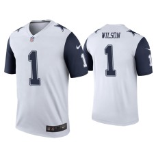 Men's Dallas Cowboys #1 Color Rush Legend Cedrick Wilson White Jersey