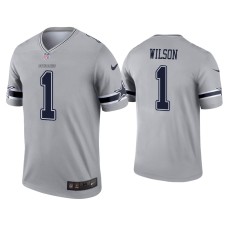 Men's Dallas Cowboys #1 Cedrick Wilson Gray Inverted Legend Jersey