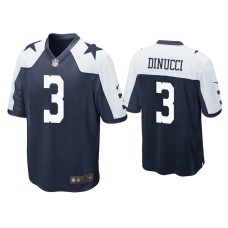 Men's Dallas Cowboys #3 Ben DiNucci Navy Alternate Game Jersey