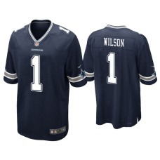 Men's Dallas Cowboys #1 Cedrick Wilson Navy Game Jersey