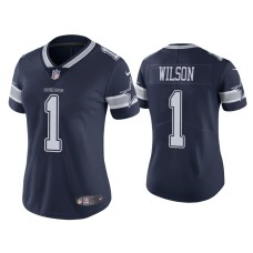 Women's Dallas Cowboys #1 Vapor Limited Cedrick Wilson Navy Jersey