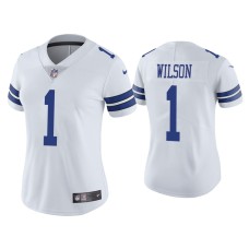 Women's Dallas Cowboys #1 Vapor Limited Cedrick Wilson White Jersey