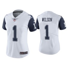 Women's Dallas Cowboys #1 Color Rush Limited Cedrick Wilson White Jersey