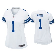 Women's Dallas Cowboys #1 Cedrick Wilson White Game Jersey