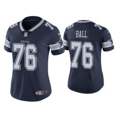 Women's Dallas Cowboys #76 Vapor Limited Josh Ball Navy Jersey