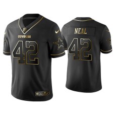 Men's Dallas Cowboys #42 Golden Edition Vapor Limited Keanu Neal Black Jersey