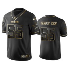 Men's Dallas Cowboys #55 Golden Edition Vapor Untouchable Limited Leighton Vander Esch Black Jersey