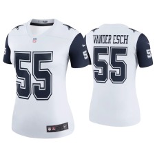 Women's Dallas Cowboys #55 Leighton Vander Esch White Color Rush Legend Jersey