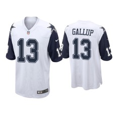 Men's Dallas Cowboys #13 Michael Gallup White Alternate Game Jersey