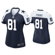 Women's Dallas Cowboys #81 Simi Fehoko Navy Alternate Game Jersey