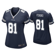 Women's Dallas Cowboys #81 Simi Fehoko Navy Game Jersey