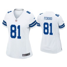 Women's Dallas Cowboys #81 Simi Fehoko White Game Jersey