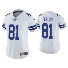 Women's Dallas Cowboys #81 Vapor Limited Simi Fehoko White Jersey