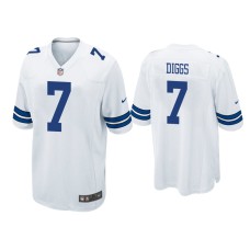 Men's Dallas Cowboys #7 Trevon Diggs White Game Jersey