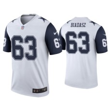 Men's Dallas Cowboys #63 Color Rush Legend Tyler Biadasz White Jersey