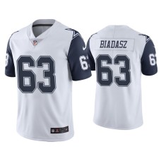 Men's Dallas Cowboys #63 Color Rush Limited Tyler Biadasz White Jersey